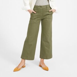 Everlane Olive Green Utility Wide Leg Chinos EUC sz10